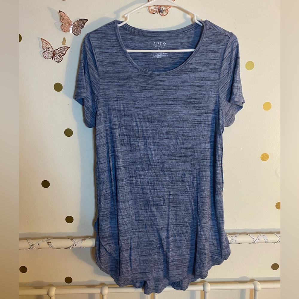 Blue and black heather t-shirt